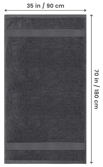 Utopia Towels - Premium Jumbo Bath Sheet 2 Pack - 100% Cotton Highly Absorbent and Quick Dry Extra Large Bath Towel - Super Soft Hotel Quality Towel (35 x 70 inches, Grey)