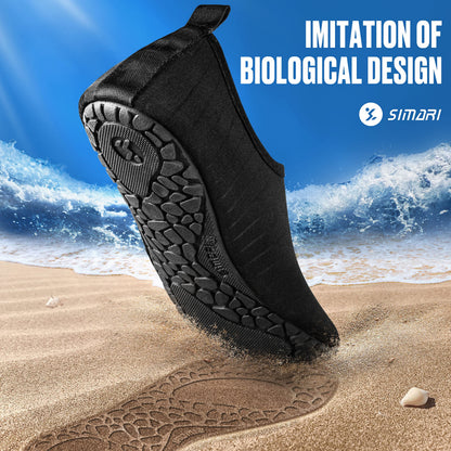SIMARI Water Shoes Women Men Quick-Dry Swim Pool Beach Breathable Aqua Socks Soft Barefoot Slip-on Non-Slip Outdoor Sports Surf Yoga Exercise Diving River Lake Footwear SWS001